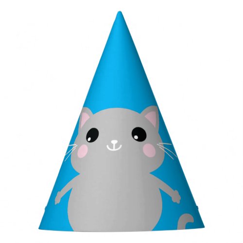 Cat Cute Kitty Colorful 1st Birthday Party Theme Party Hat