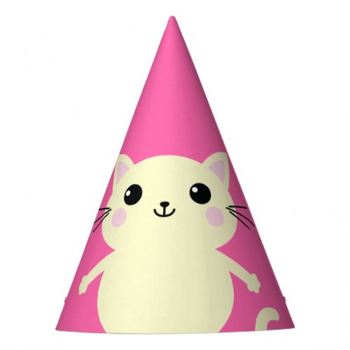 Cat Cute Kitty Colorful 1st Birthday Party Theme Party Hat