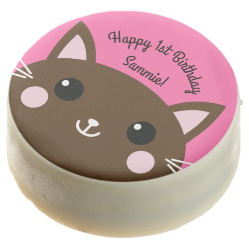Cat Cute Kitty Kids Birthday Party Theme Chocolate Covered Oreo