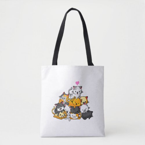 Cat Cute Kitty Pile Cats Anime Kawaii Neko Gift Tote Bag