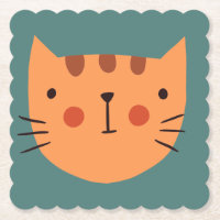 Cat Cute Pinky  Paper  Paper Coaster