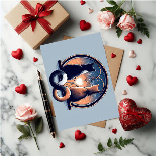 Cat Cute Valentine Holiday Card