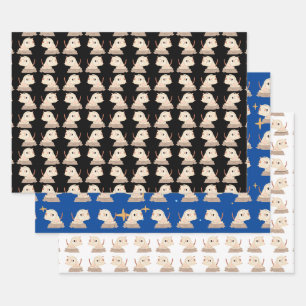 Cat- Cute Yoga Cat Wrapping Paper Sheets