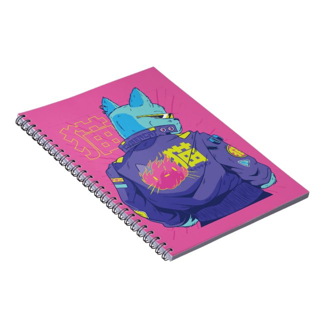 Cat Cyberpunk Stylish Design Notebook (Right Side)