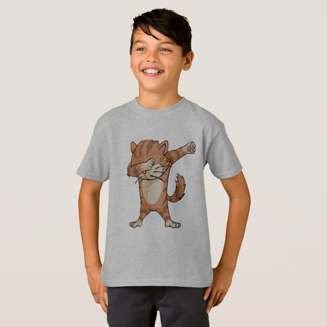 Cat Dabbing Hip Hop Pose Graphic design, Premium Q T-Shirt (Front Full)