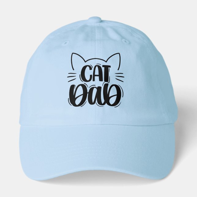 Cat Dad Baseball Truckers Hat  (Front)