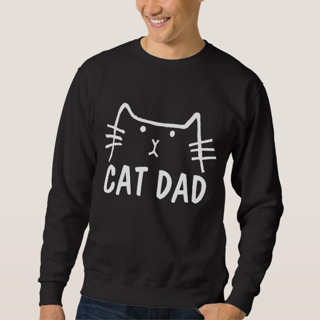 CAT DAD Black T-shirts (Front)