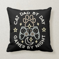 Cat Dad By Day Gamer By Night Daddy Games Lover