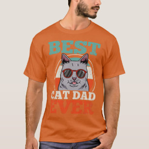Cat Dad Cat Daddy Fathers Day Vintage 2 T-Shirt