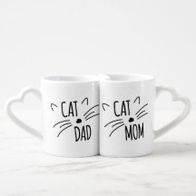 Cat Dad & Cat Mom Mug Set