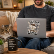 Cat Dad Coffee And Cats Thats It Funny Cat Dad