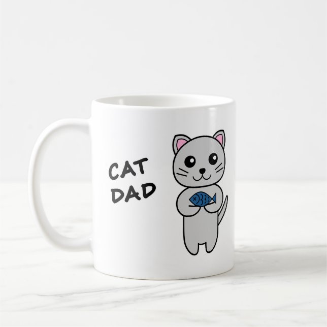 CAT DAD Coffee Mug (Left)