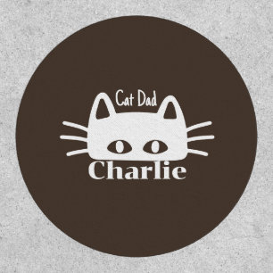 Cat Dad custom cat name Patch