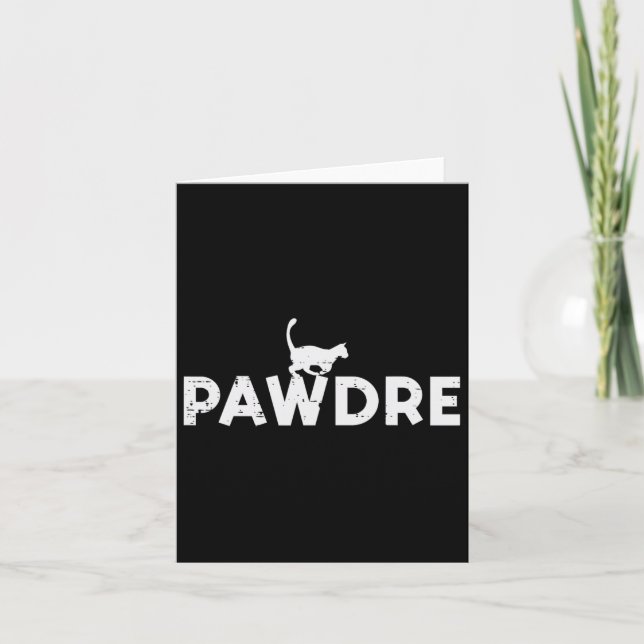 Cat Dad Cute Fur Papa Fathers Day Pet Paw Daddy Me Card (Front)