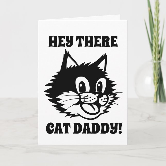 CAT DAD DADDY BIRTHDAY CARD FOR HIM (Front)