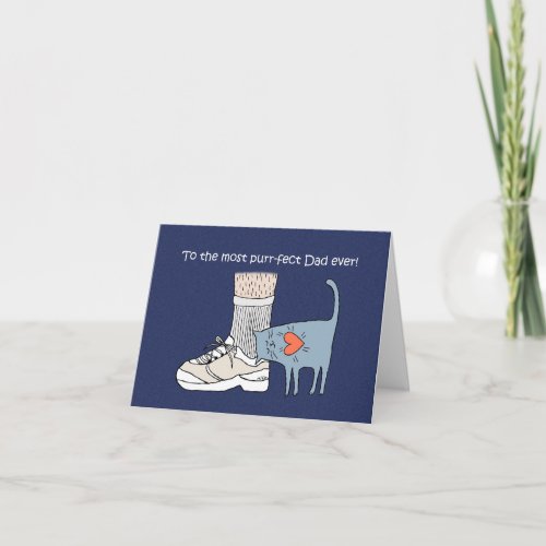 Cat Dad Fathers Day Cat Lover Man perfect Dad  Card