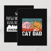 Cat dad | fathers day gift | Cat Retro Present (Front/Back)