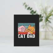 Cat dad | fathers day gift | Cat Retro Present (Standing Front)