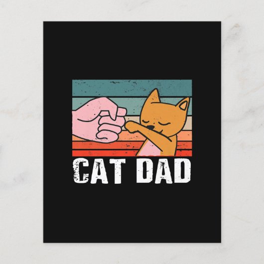 Cat dad | fathers day gift | Cat Retro Present (Front)
