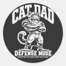 Cat Dad Football White Vintage Graphic