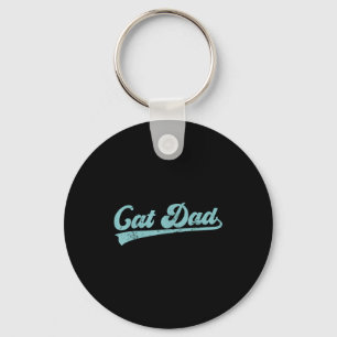 Cat Dad Funny Dad Father's Day Funny Papa  Keychain