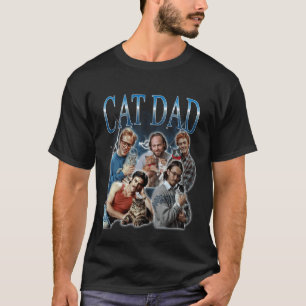 Cat Dad Funny Gen Z Dank Meme Bootleg T-Shirt