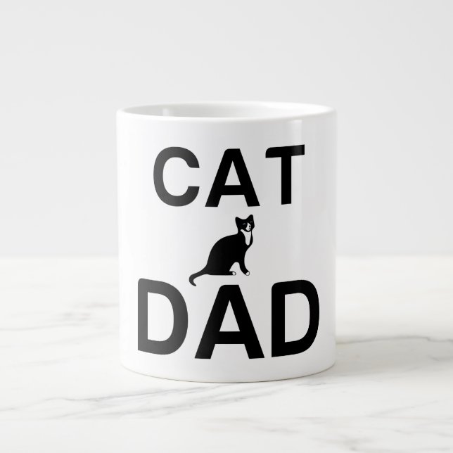 CAT DAD GIANT COFFEE MUG (Front)