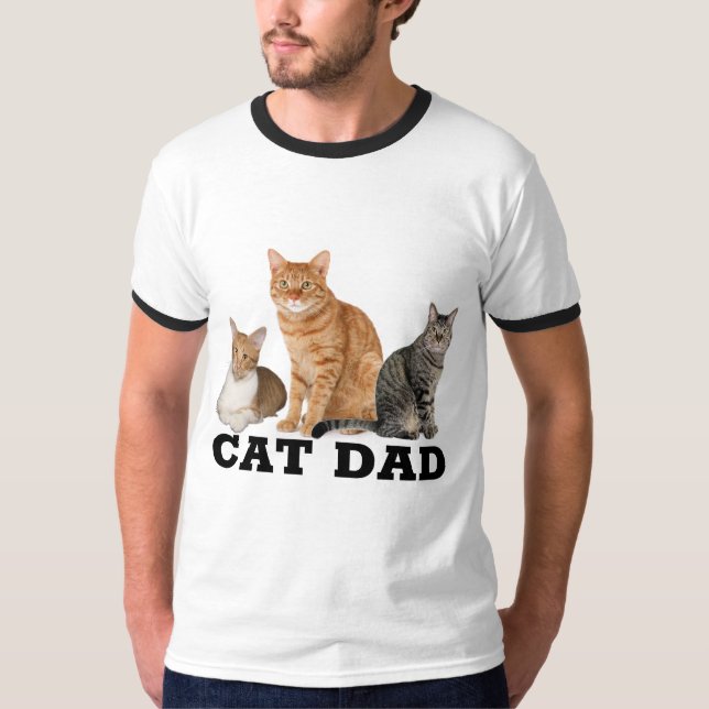 CAT DAD (Ginger Tabby) T-Shirts (Front)