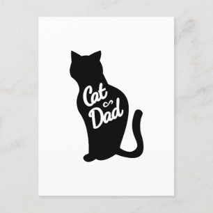 Cat Dad Holiday Postcard