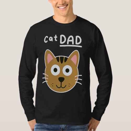 Cat Dad Joke Humor Birthday Fathers Day T_Shirt