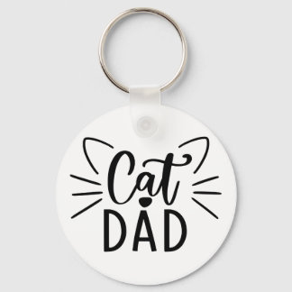 Cat Dad Keychain
