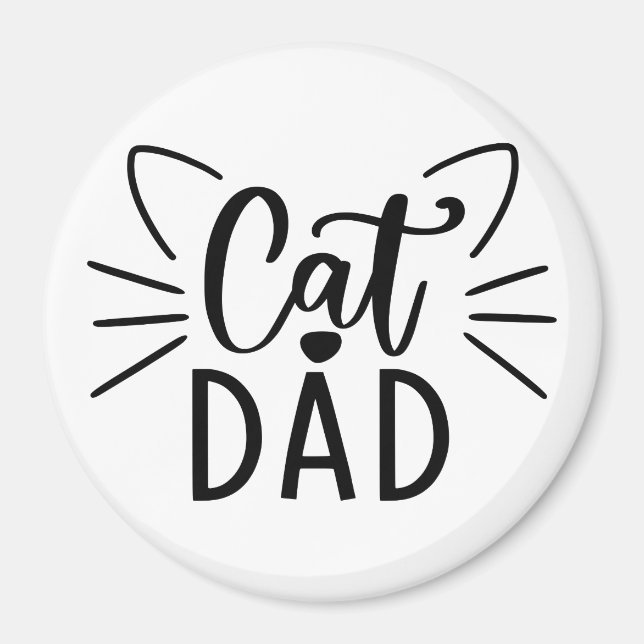 Cat Dad Magnet (Front)