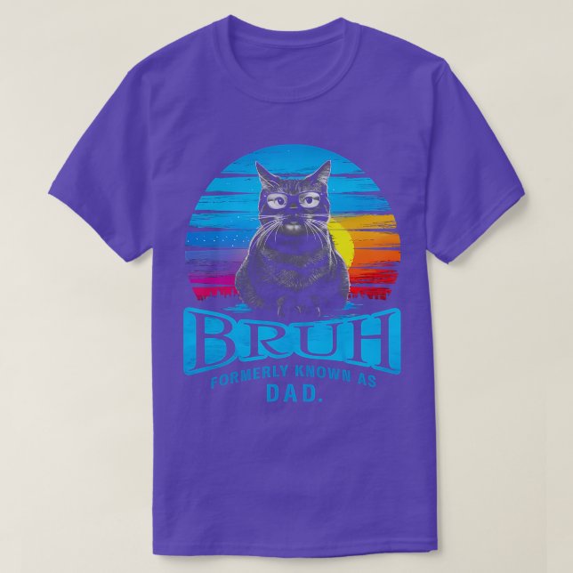 Cat Dad Men Fathers Day Design Birthday Best Vinta T-Shirt (Design Front)