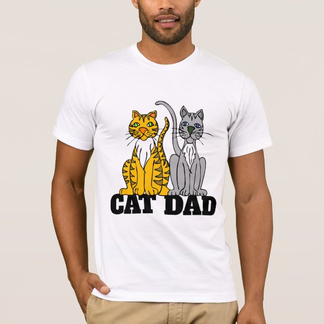 CAT DAD, Men's T-Shirts (Front)