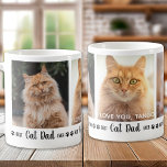 Cat Dad Personalized Modern 3 Photo Fathers Day Coffee Mug<br><div class="desc">Best Cat Dad Ever... Surprise your favorite Cat Dad whether it's his birthday, Father's Day or Christmas with this super cute custom photo collage mug . Customize this cat dad mug with 3 of your cat's favorite photos, and personalized the center photo with name. Great gift from the cat. COPYRIGHT...</div>