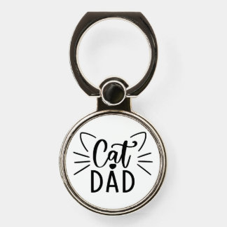 Cat Dad Phone Ring Stand