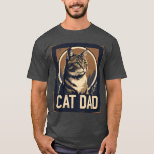Cat Dad Pride – Rugged Feline Art  T-Shirt