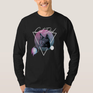 Cat Dad Retro Vaporwave Aesthetic Art Style T-Shirt
