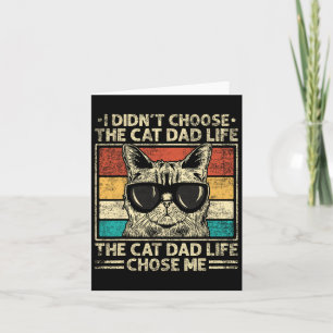 Cat Dad Shirts For Men Funny Cat Dad Father's Day Card