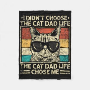 Cat Dad Shirts For Men Funny Cat Dad Father's Day Fleece Blanket