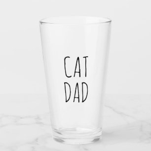 "Cat Dad" Simple Modern Farmhouse Glass