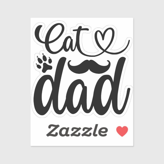 Cat Dad Sticker (Sheet)