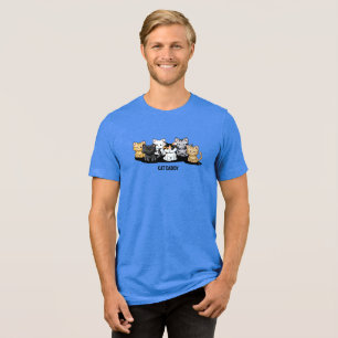 Cat Dad T-Shirt Tri-Blend Shirt