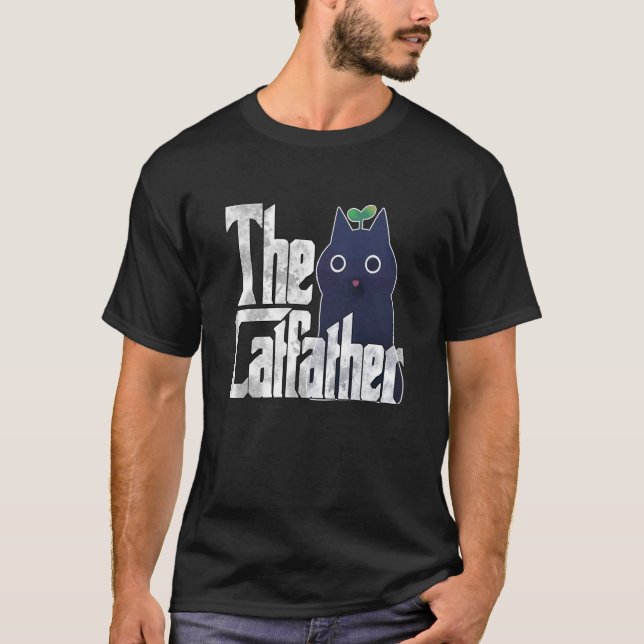 Cat Dad The Catfather Crazy Cat Father Kitty Daddy T-Shirt (Front)