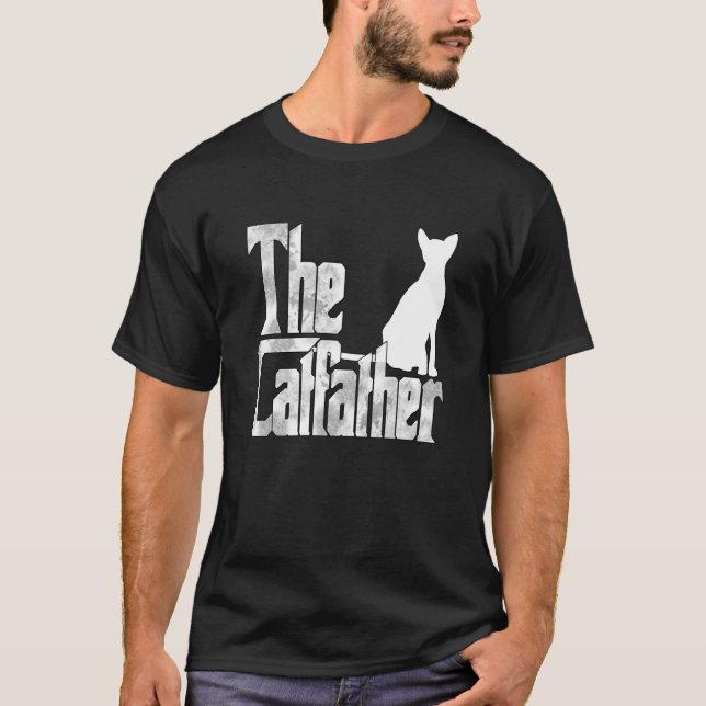 Cat Dad The Catfather Crazy Cat Father Kitty Daddy T-Shirt (Front)