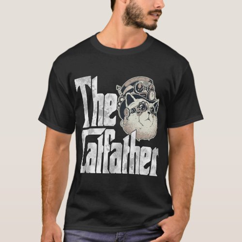 Cat Dad The Catfather Crazy Goggles Cat Father Kit T_Shirt