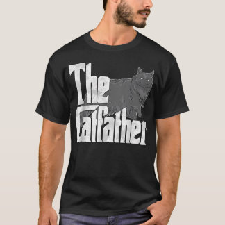 Cat Dad The Catfather Maine Coon Cat Father Kitty T-Shirt