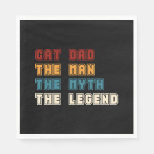 Cat Dad The Man The Myth The Legend T-shirt Father Napkins
