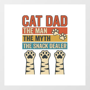 Cat Dad The Snack Dealer Vintage Cat Lover Shirt_1 Floor Decals