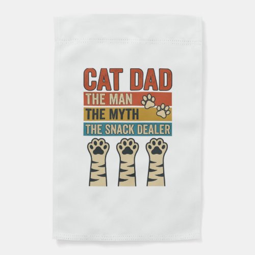 Cat Dad The Snack Dealer Vintage Cat Lover Shirt_1 Garden Flag